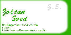 zoltan sved business card