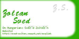 zoltan sved business card